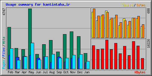 Usage summary for kantintaha.ir